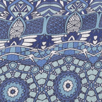 Mysterious Mosaic Damask Birdseye Piqué