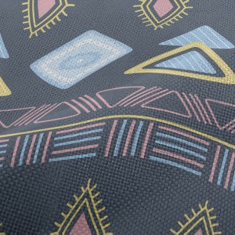 Irregular Ethnic Squares Performance Linen