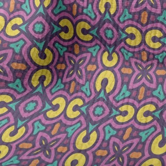 Stacked Geometric Damask Terry