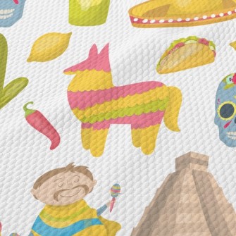 Mexican Cultural Customs Birdseye Piqué