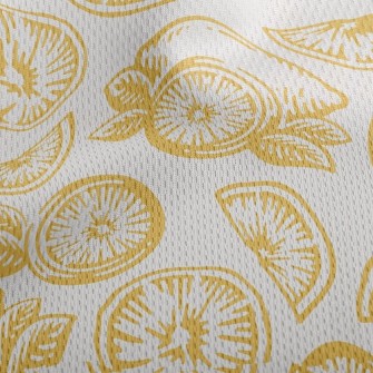 Sweet And Sour Lemon Athletic Mesh Flat Back