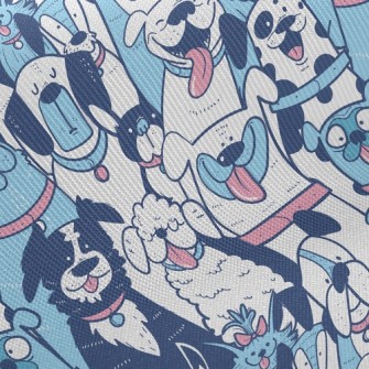 Playful Multi-expression Dog Twill