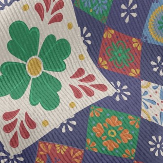 Mosaic Children&#39;s Flowers Standard Corduroy