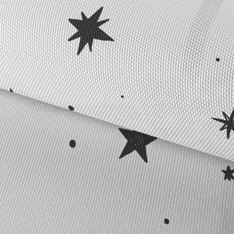 Shiny Doodle Stars Waterproof Oxford