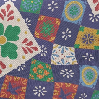 Mosaic Children&#39;s Flowers Twill