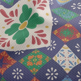 Mosaic Children&#39;s Flowers Athletic Mesh Flat Back