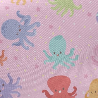 Colorful And Cute Octopus Twill