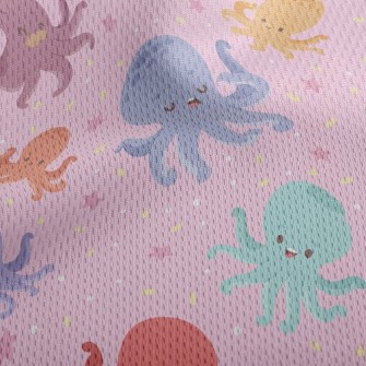 Colorful And Cute Octopus Athletic Mesh Flat Back