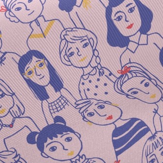 Smiling Girl Woman Twill