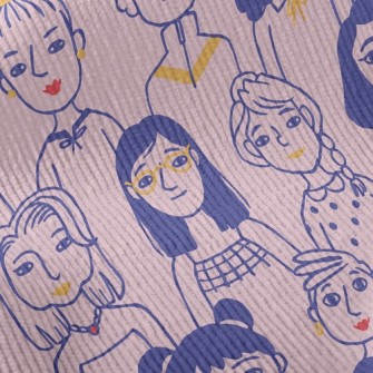 Smiling Girl Woman Standard Corduroy