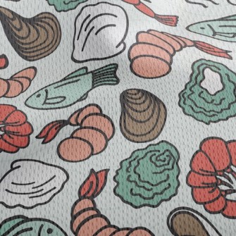 Deep Sea Lobster Shellfish Athletic Mesh Flat Back