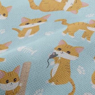 Various Playing Cats Performance Linen