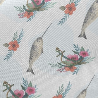 Cute Swordfish And Anchor Twill