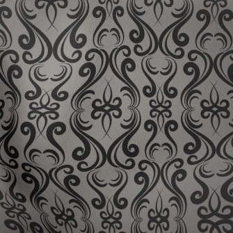 Mysterious Curved Damask Stretch Ponte