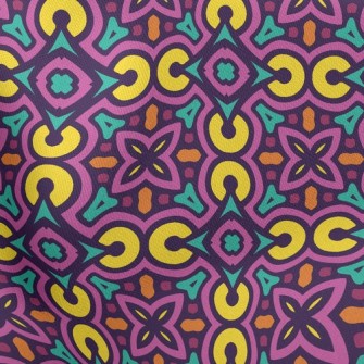 Stacked Geometric Damask Stretch Ponte