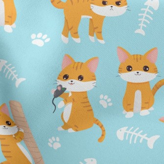 Various Playing Cats Stretch Ponte