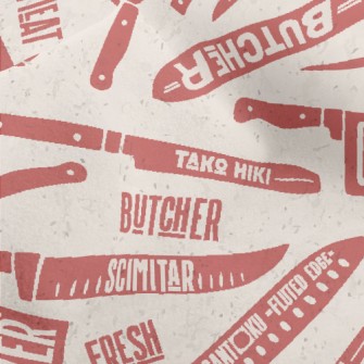 Various Kitchen Knives Micro Fleece