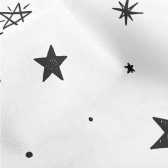 Shiny Doodle Stars Micro Fleece