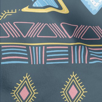 Irregular Ethnic Squares Micro Fleece