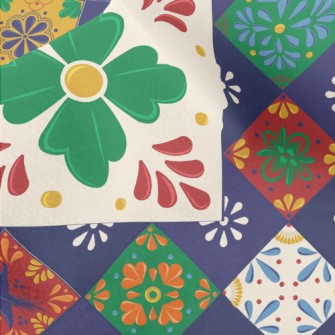 Mosaic Children&#39;s Flowers Micro Fleece