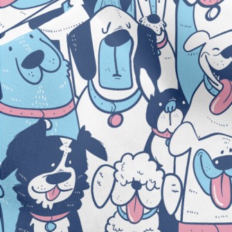 Playful Multi-expression Dog Micro Fleece