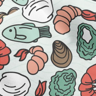 Deep Sea Lobster Shellfish Micro Fleece