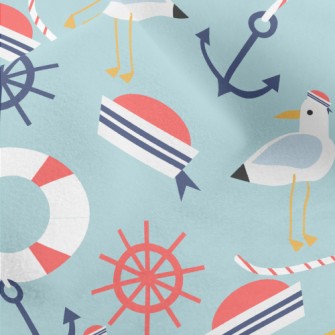 Seagull Sailor Hat Telescope Micro Fleece
