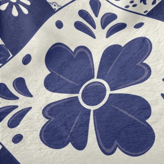 Simple And Elegant Tile Flower Minky