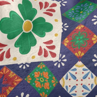 Mosaic Children&#39;s Flowers Minky
