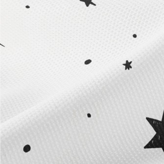 Shiny Doodle Stars Piqué
