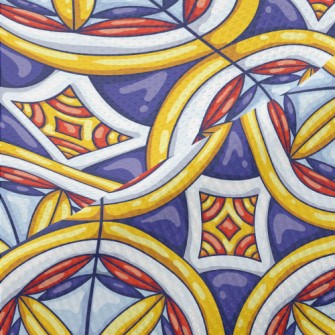 Circle Oval Strip Piqué