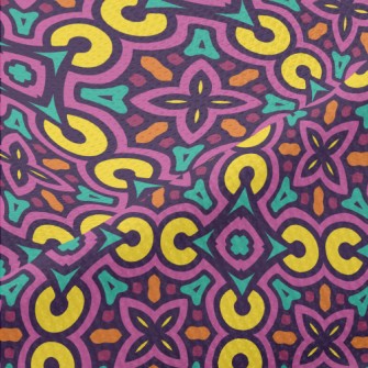 Stacked Geometric Damask Piqué
