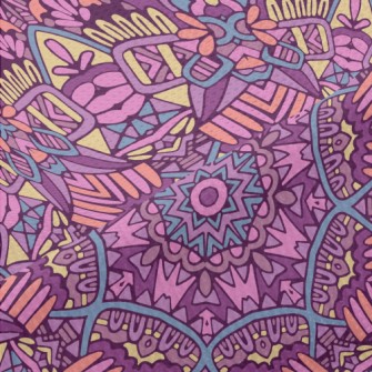 Brilliant Kaleidoscope Of Flow Piqué