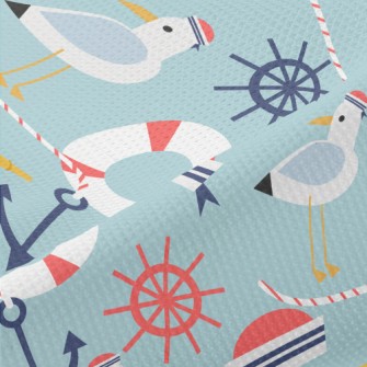 Seagull Sailor Hat Telescope Piqué