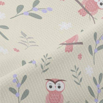 Daze Owl In Tree Piqué
