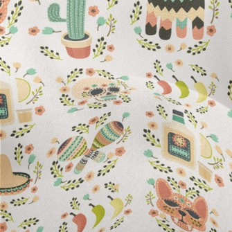 Mexican Cultural Chili Peppers Lightweight Performance Linen