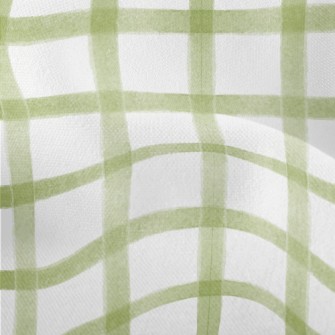 Watercolor Staggered Grid Lightweight Performance Linen