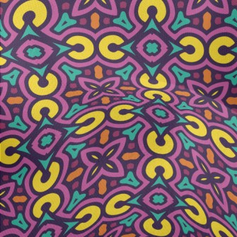 Stacked Geometric Damask Lightweight Performance Linen