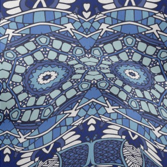 Mysterious Mosaic Damask Lightweight Performance Linen