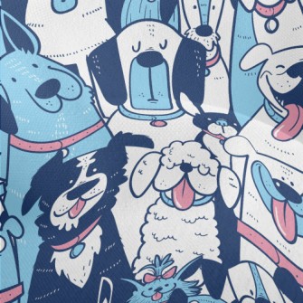 Playful Multi-expression Dog Lightweight Performance Linen