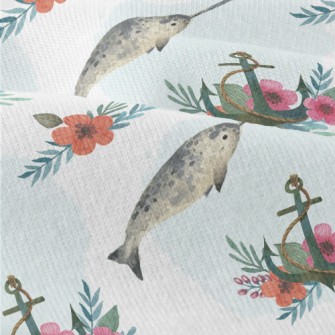 Cute Swordfish And Anchor Modern Jersey