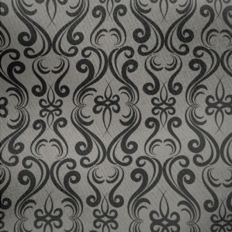 Mysterious Curved Damask Jersey Backed Fleece