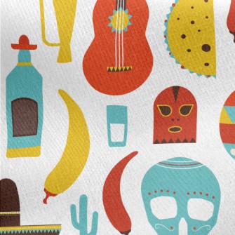 Dazzling Mexican Music Jersey Backed Fleece