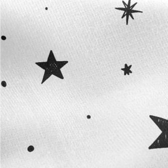 Shiny Doodle Stars Jersey Backed Fleece