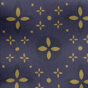 Mini Rule Florets Jersey Backed Fleece