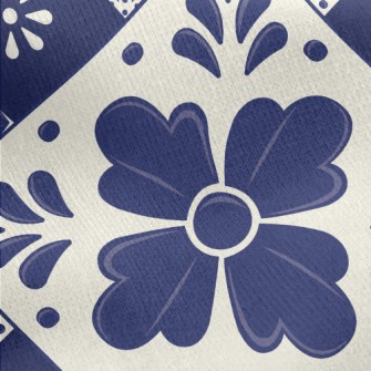 Simple And Elegant Tile Flower Jersey Backed Fleece