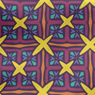 Mosaic Glass Decoration Jersey Backed Fleece