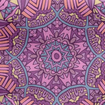 Brilliant Kaleidoscope Of Flow Jersey Backed Fleece
