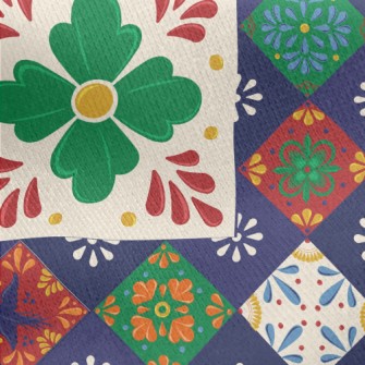 Mosaic Children&#39;s Flowers Jersey Backed Fleece