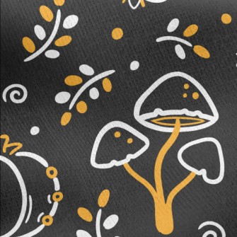Scary Weird Poisonous Mushroom Jersey Backed Fleece